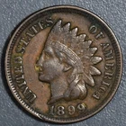 1899 1C INDIAN HEAD BRONZE CENT KM# 90a Grade:  F+/VF+ A7223