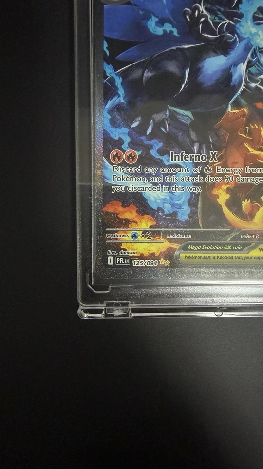 Mega Charizard X ex 125/094 pokemon Mega Evolution Phantasmal Flames NEAR MINT - Image 4 of 4