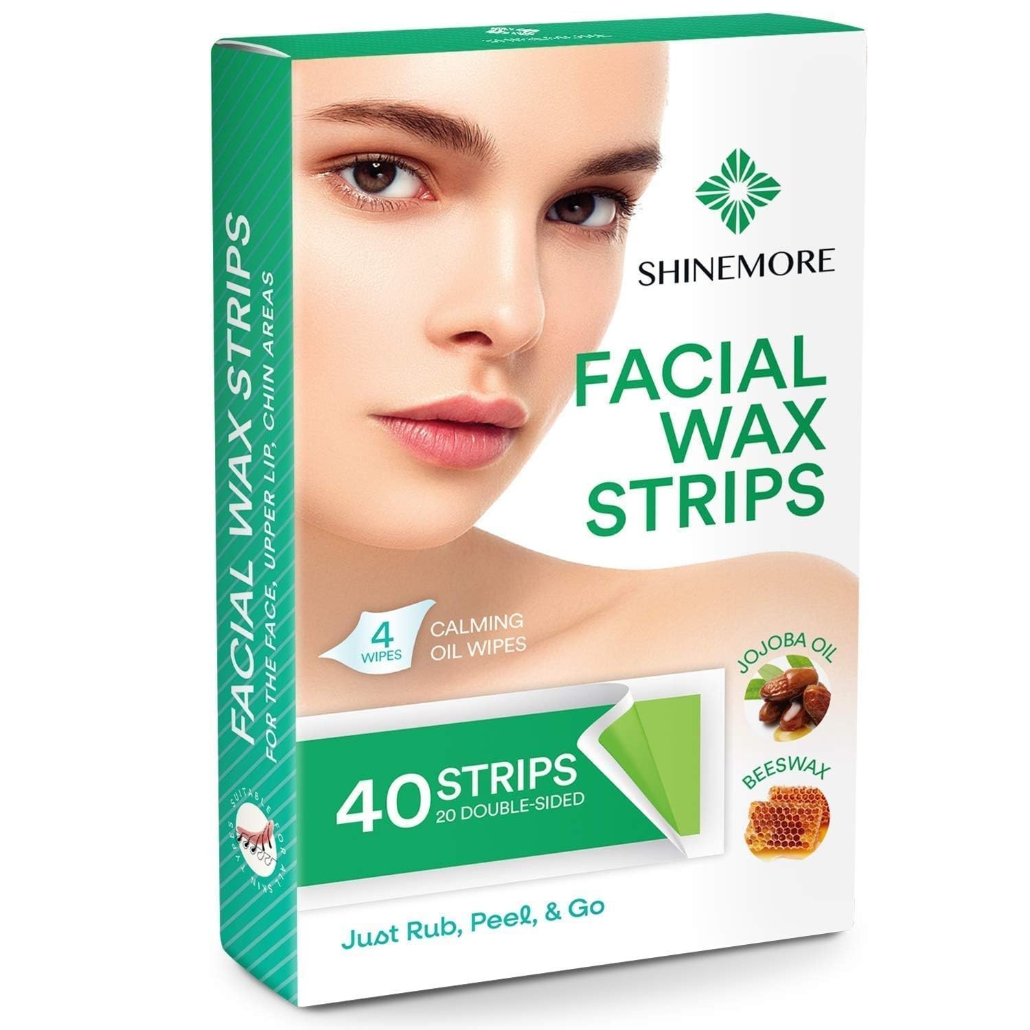 Facial Wax Strips for hair removal - Hypoallergenic for All Skin Types - - Ge...