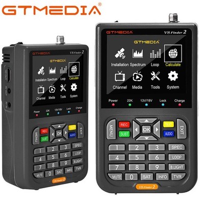 DVB-S2/S2X Satelliten Finder Digital Sat Finder Signal Meter profi 3,5'' LCD 7.4V