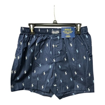 Polo Ralph Lauren Classic Fit Boxer Navy Pony Print 100% Cotton NWT S/M  R382SR