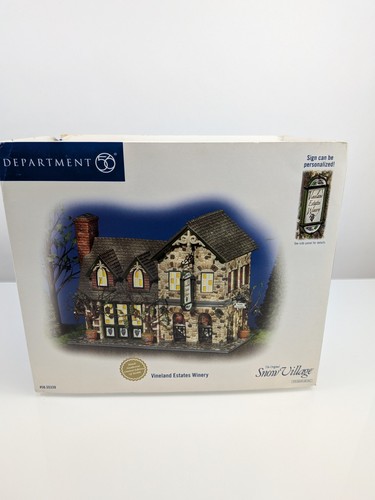 Department 56 Snow Village Vineland Estates Winery With Signs And Light - Bild 3 von 14