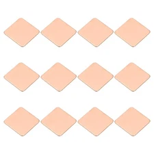 12 Pcs Heatsink Copper Pad Shim IC Chipset GPU Thermal Heatsink (20x20x0.8mm)