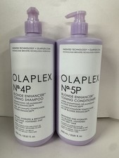 Olaplex No. 4P Blonde Enhancer Toning Shampoo  No. 5P Conditioner 33.8 oz New