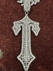 New 22" Stainless Steel & Cubic Zirconia Hip Hop Necklace and Pendant Heavy!  — photo 6