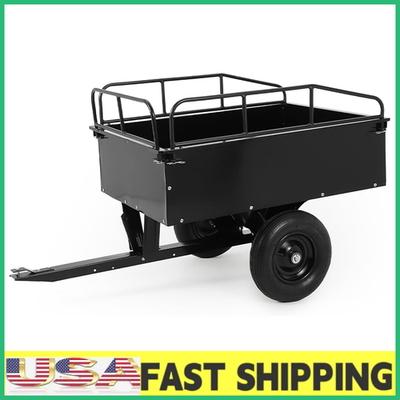 #ad 750LBS Heavy Duty Lawn Mower Cart15 Cu.Ft Steel Small Utility Trailer for Farm $164.83
