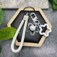 5 Stainless Steel Star Bell Charms Wristlet Keychain New Free Ship C610
