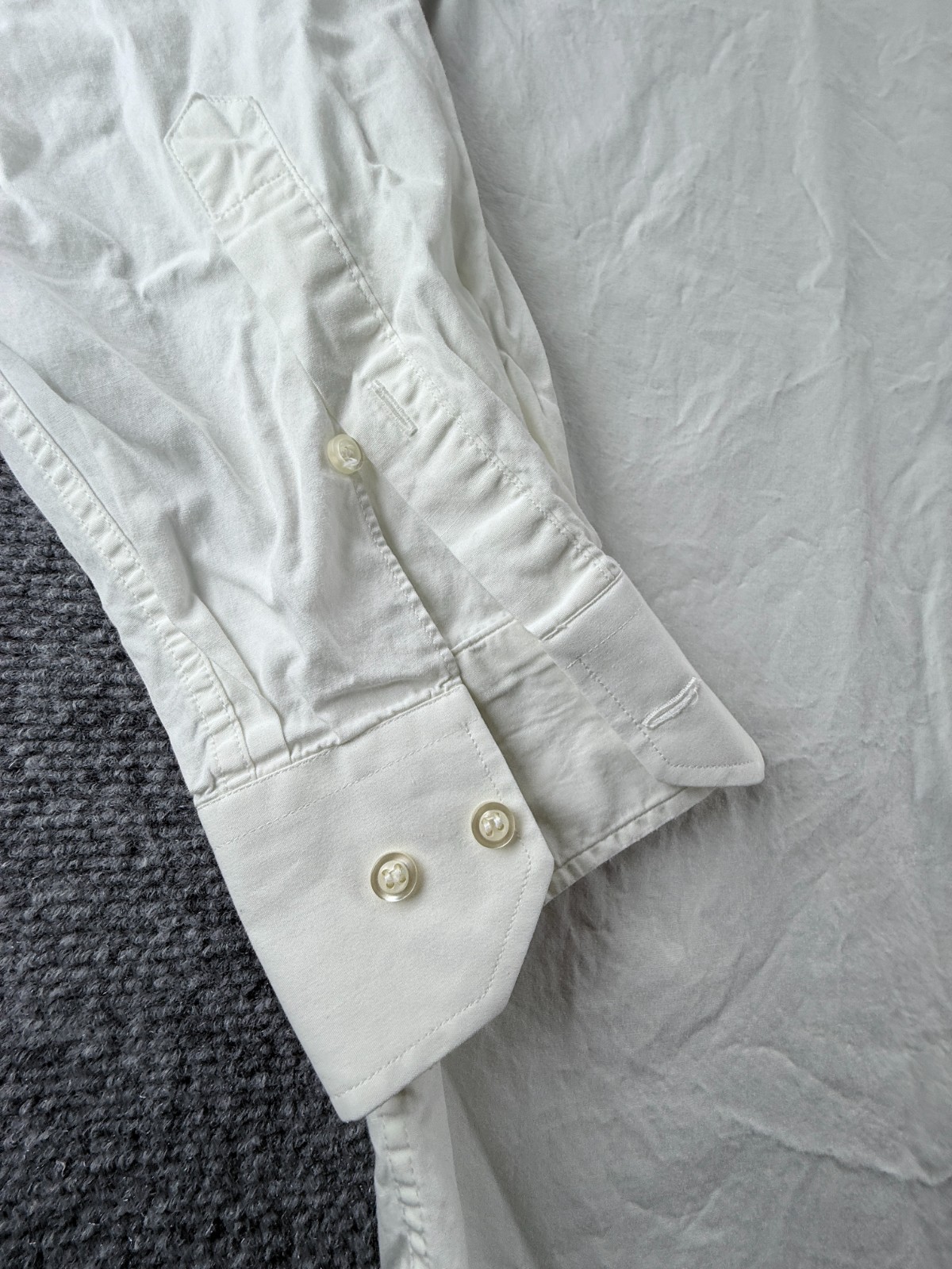 Givenchy Cotton Italy 17 White Solid Button Up Lo… - image 8