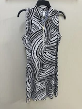 White House Black Market Sleeveless Patterned Women’s Dress With Zip Front