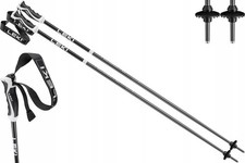 Bastoncini da Sci Alpino 130cm, Alluminio, Unisex, Nero Nuovi