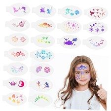 DSLSQD 20 Pieces Face Paint Stencils, Reusable Face Painting Stencils Body