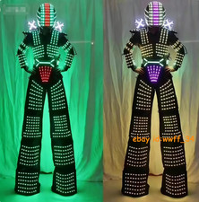 LED Robot Costume Suit IlluminatedDance Glow Party Show Night Lights Clothing