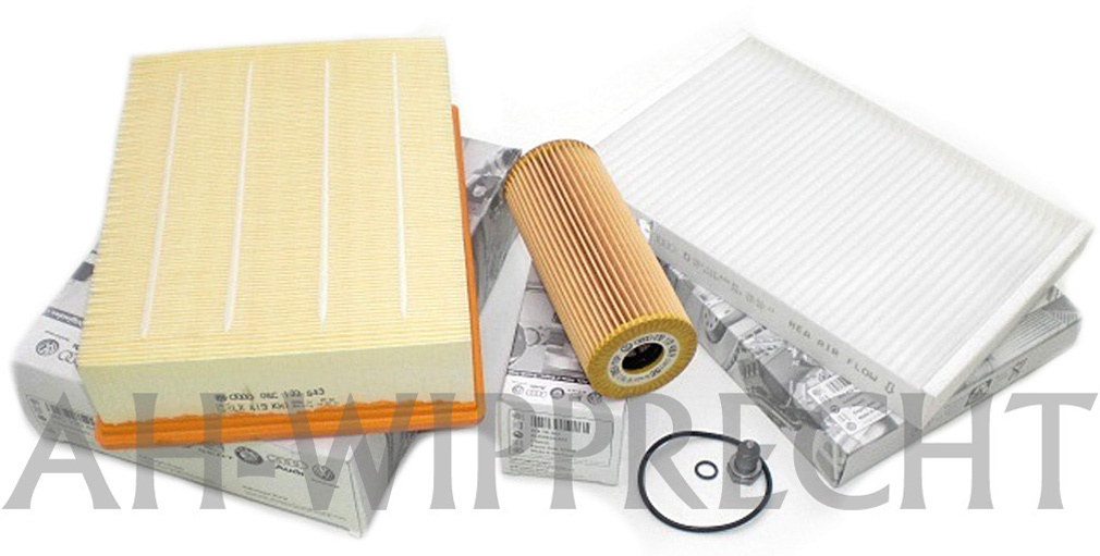 Original Audi A4 8E 1.9L TDI Öl Filter Luftfilter Inspektion