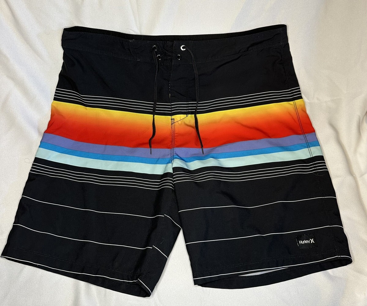 Short De Bain Hurley Homme - Taille 36 - Vert - Très Bon état