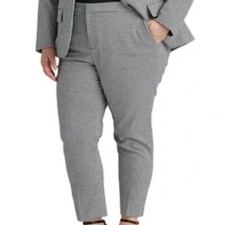 Vintage Lauren Ralph Lauren Black and White Houndstooth Wool Blend Trouser Pants