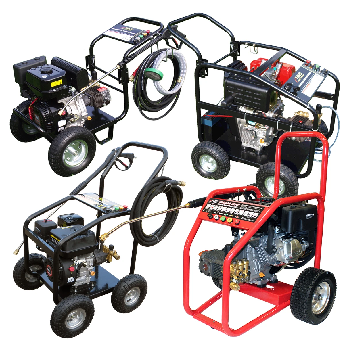 Petrol Diesel Pressure Washers High Power Jet Cleaner 6.5HP 14HP KIAM