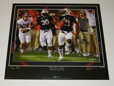 Chris Davis Signed Iron Bowl Museum Edition Print w/There goes Davis Proof #/50