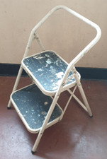 Vintage ARMO Step Ladder Two 2 Steps Fold Away Stool