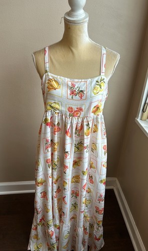 Paper Heart Womens Spring Summer Dress Sz XS Fruits Floral New - 第 4/5 張圖片