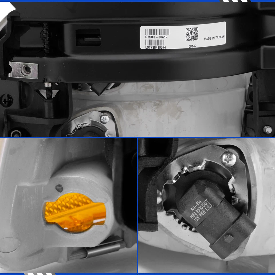 Пара кристально чистых композитных фар европейского типа для Chevrolet Blazer 1995-1997 годов выпуска - Изображение 4 из 4