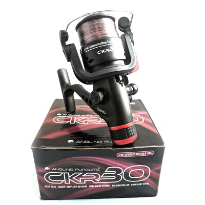 coarse fishing fixed spool reels 2 x Coarse Fishing Reels Fixed Spool CKR30 Match Lake + 8LB Line x 2