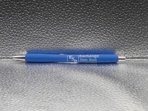 Exchange State Bank ESB MI Blue White Michigan Defunct Advertising Ballpoint Pen
