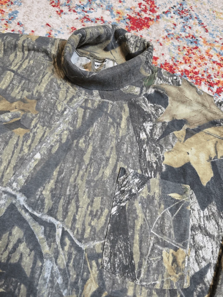 Camiseta de manga larga vintage años 90 Jerzees Mossy Oak BreakUp camuflaje cuello alto talla 2XL Foto 2 de 4