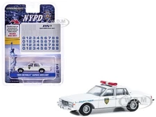 1989 CHEVROLET CAPRICE POLICE "NYPD" W/DECALS 1/64 DIECAST BY GREENLIGHT 42774