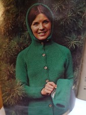 Jacket Sweater Workbasket Magazine 1975 Jan 4 40 Knit Crochet Home Crafts VTG