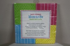 Baby Shower Mom To Be Game Napkin Quiz Paper Luncheon Napkins 24 ct