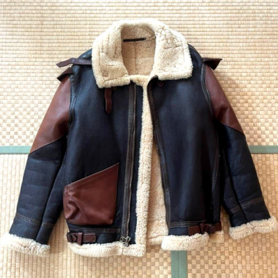 は*う様 90s short real mouton bomber jacket は*う様 90s short real mouton bomber jacket Men's 90's BOMBER