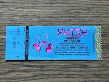 RARE Phish 10/8/99 Nassau Coliseum NY PTBM Mail Order Ticket 1999 Pollock