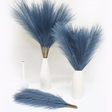 Dark Blue Pampas Grass Decor Tall-Faux Pampas Small 30" 5 Pcs Dried Pampa Flo...