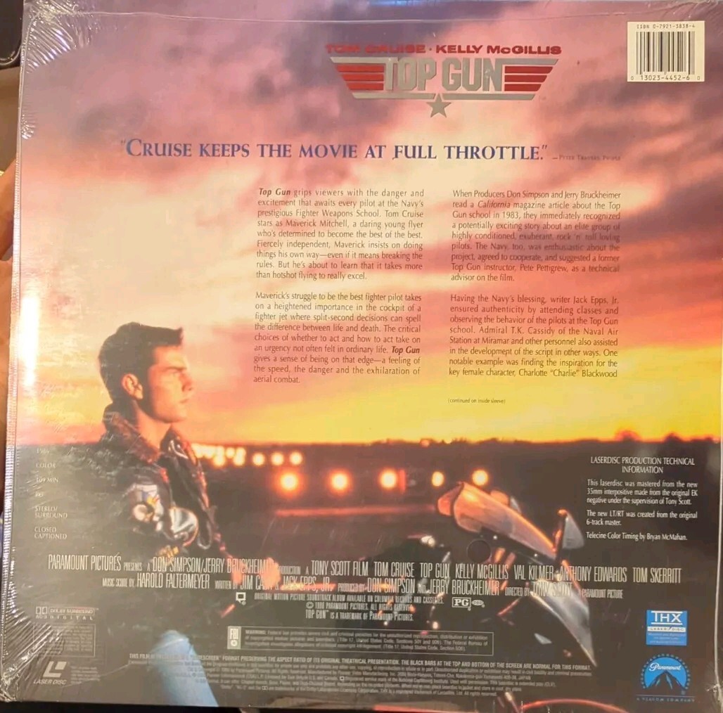 トップガン　Hi-Vision レーザーディスク Top Gun (Laserdisc) for sale online | eBay