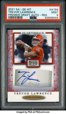💎 2021 Sage Hit Premier Draft High Series RED 🧨 Rookie Auto TREVOR LAWRENCE 🏈