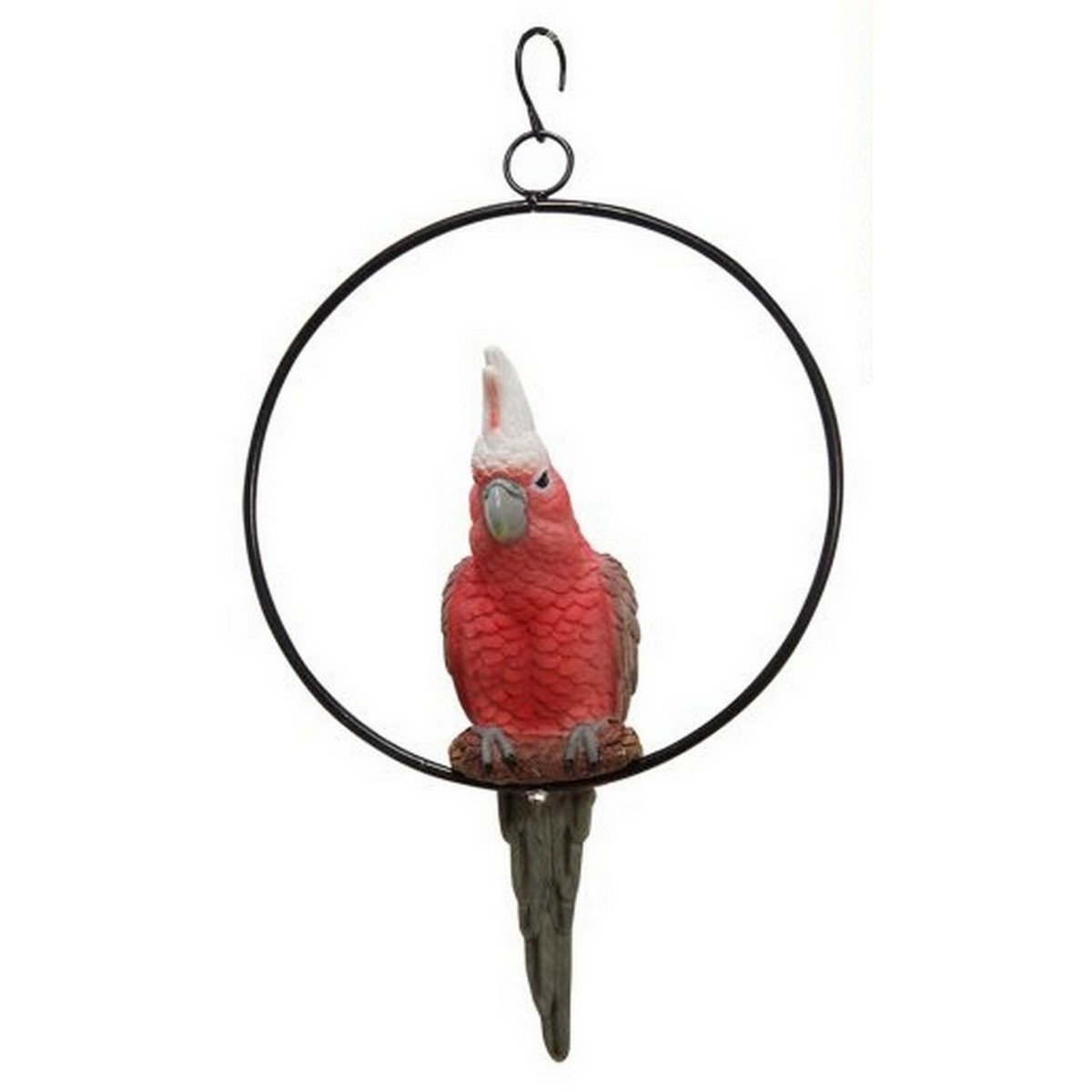 Galah Cockatoo Parrot Hanging Garden Australia Native Bird Swing Ring  Ornament