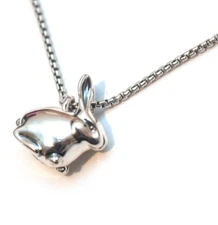  DAVID YURMAN New Bunny Rabbit Charm Necklace in Sterling Silver 16-18"