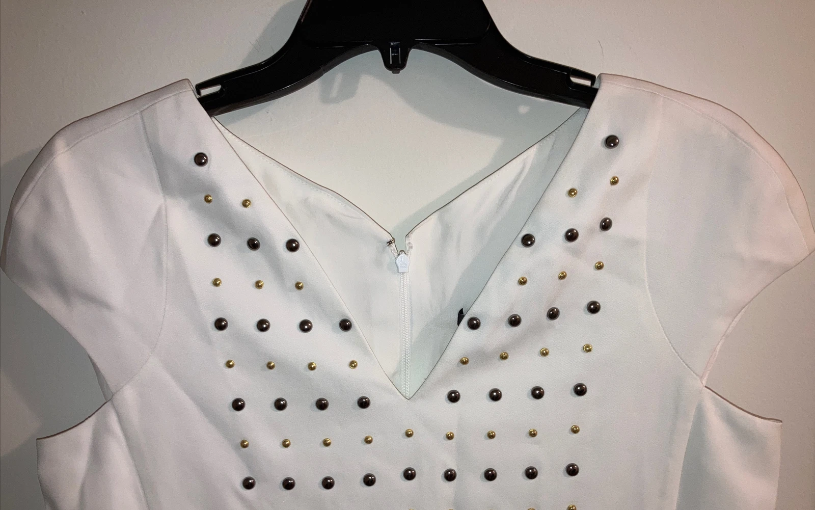 Abito Versace bianco autentico nuovo con etichetta taglia 40 vendita al dettaglio $1725