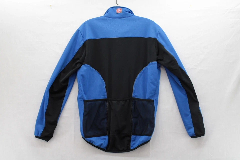 Chaqueta de Ciclismo Ride On Para Hombre Mediana Azul Negra Térmica Logo Bolsillos Cremallera Completa Foto 4 de 4