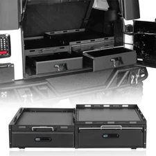 Cargo Drawer Storage Box & Fridge Slide Mount For Jeep Wrangler JK JL 15-25 4Dr