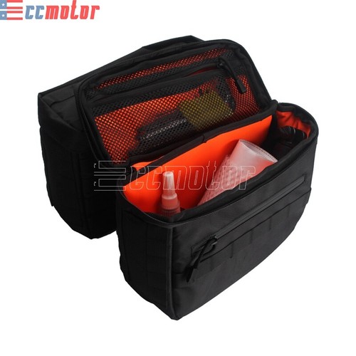 Club Style Nylon Saddlebag Handlebar Bag T-Bar Bags For Harley Dyna Softail FXLR - Picture 7 of 10