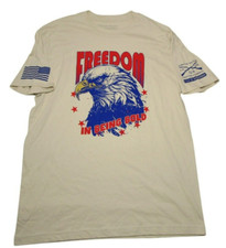 Grunt Style Men's Size - XL Ivory Freedom Bald Eagle Graphic Tee Shirt T-Shirt