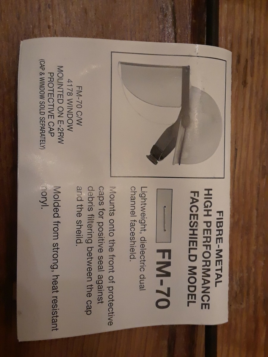 Fibre-Metal By Honeywell FM70 Plastic Dielectric Face Shield Hard Hat Adapters – Compatible With E2 & P2 Caps, Pivoting Design