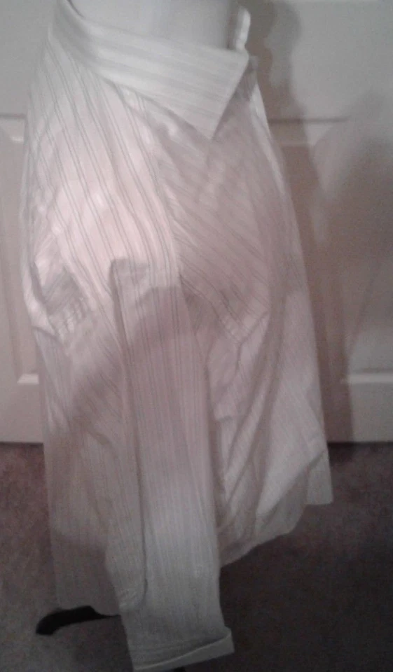  Camisa de vestir de algodón BRIONI hecha a mano en Italia talla 161/2 L SUPER 170S Foto 3 de 4