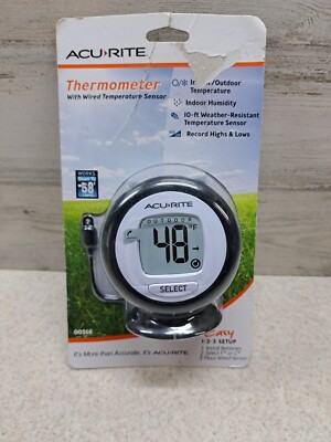 AcuRite digital indoor-outdoor thermometer 10' temp & humidity sensor