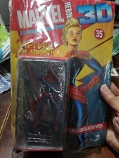 Miniatura Capitan Marvel Heroes Marvel 3D Con Poster Nuovo Sigillato