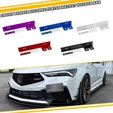 Car JDM Metal Universal Front Bumper Grille License Plate Relocator Bracket Bar