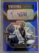 2023 WWE Panini Prizm TRICK WILLIAMS BLUE AUTO #08/49 NXT CHAMPION Autograph