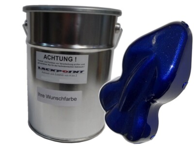 3 Liter 1K Autolack Kunstharz Dark Blue 2 Metallic Lackpoint Tuning Trendlack !