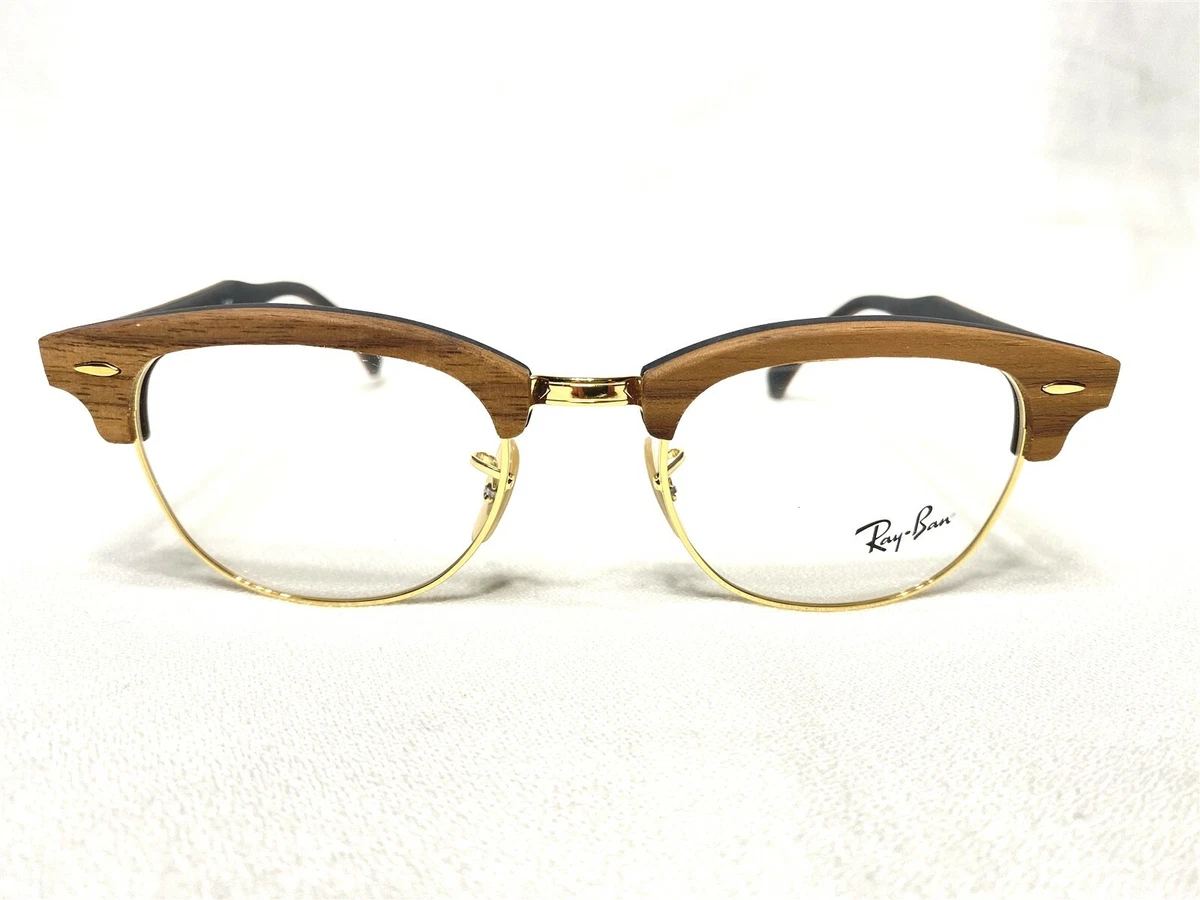 NEW Ray Ban RB5154 M 5560 Clubmaster Maple Wood Eyeglasses Frames 51 21 145
